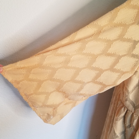 Maurices golden yellow polyester front tie kimono duster Robe XXL - Picture 6 of 8